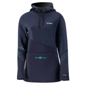 402.05056.000 prolimit womens hoodie flare navy turquoise front
