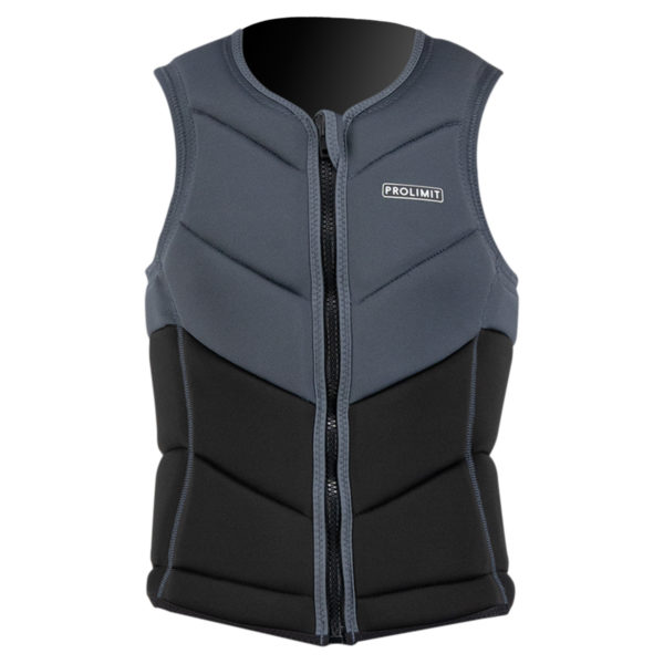 402.63012.040 slider vest fusion full padded fz black grey front