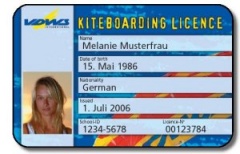 VDWS kiteboarding licence